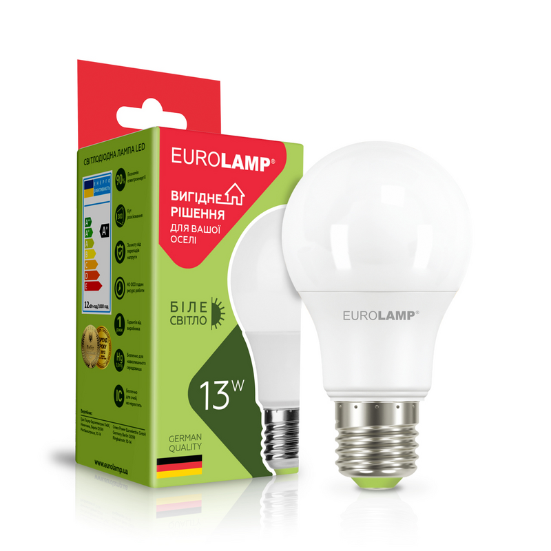 Лампа світлодіодна Eurolamp (4260642632892) 13Вт, E27, 4000K